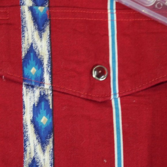 EUC Wrangler Western Shirts TRIBAL STRIPED WESTERN SHIRT Snaps Men's Size XL ANB - Picture 5 of 5